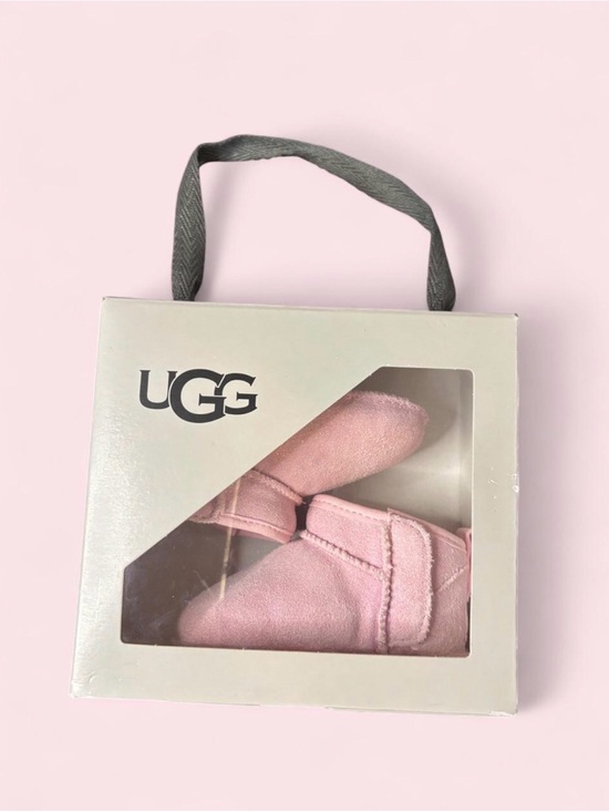 UGG Other - UGG Pink Suede Baby Booties with Plush Lining